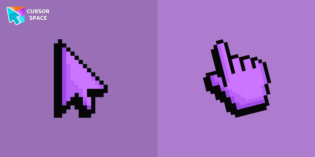 Default Purple Pixel cursor cursor pack